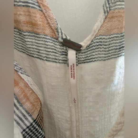 Free People Don’t You Want This Plaid Jumpsuit in Ivory - Picture 7 of 8